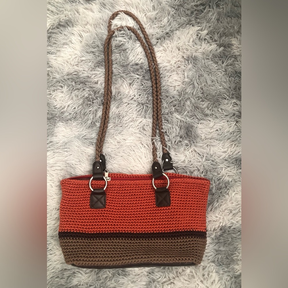 Croft & Barrow Orange and Brown Shoulder Bag